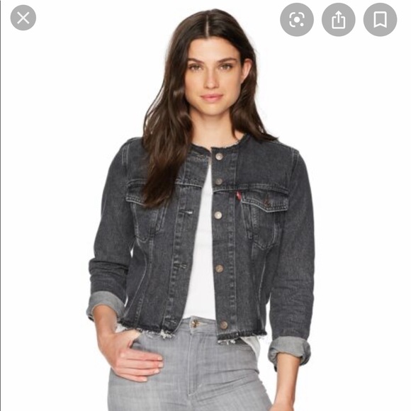 raw edge jean jacket